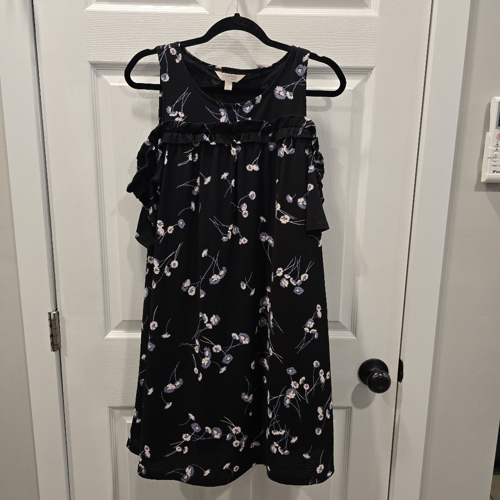 Lauren Conrad Floral Black Dress